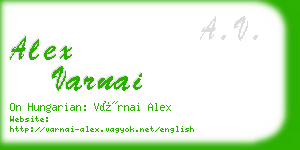 alex varnai business card